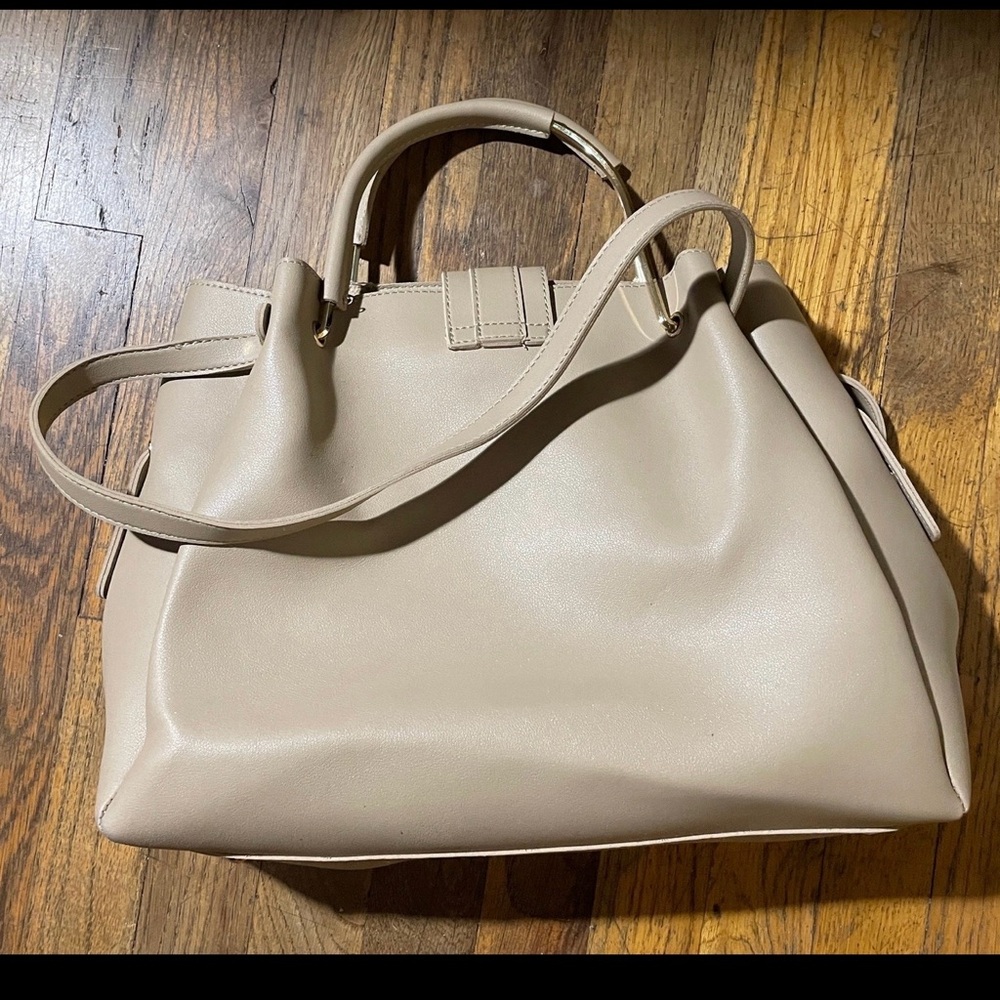 Yoki Taupe Satchel with Tassel - Picture 3 of 12